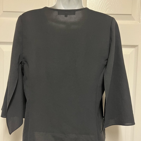 Lola & Sophie Black Flare Sleeve Blouse - Picture 6 of 8